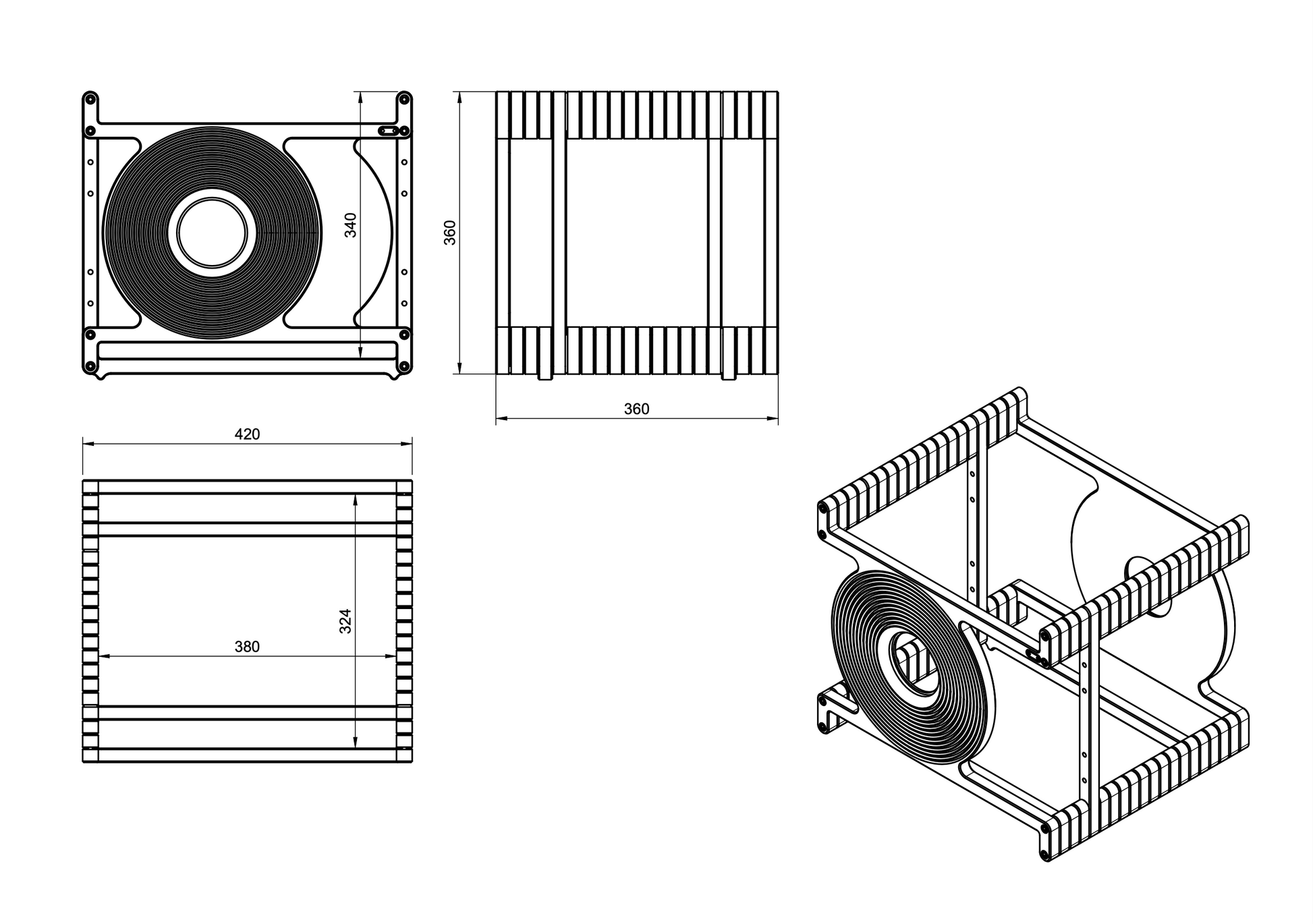 DISKO 12" 33 RPM Plywood Vinyl Record Storage Crate 3D record motif by Plyformers