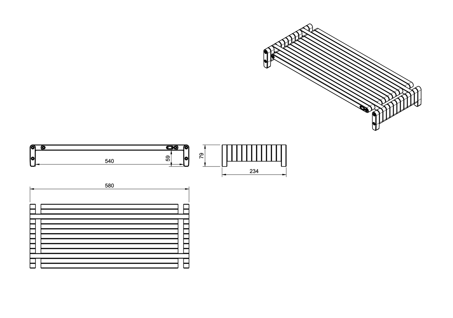 DIMENSIONSPlywood Foldable Desktop Monitor Shelf by Plyformers