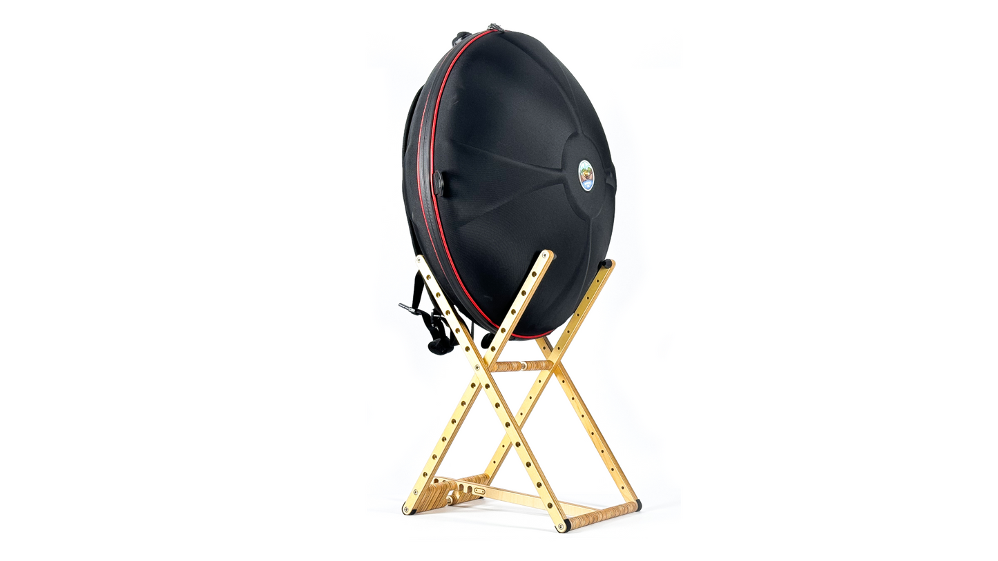 Handpan Space Drum Plywood Folding Stand by Plyformers