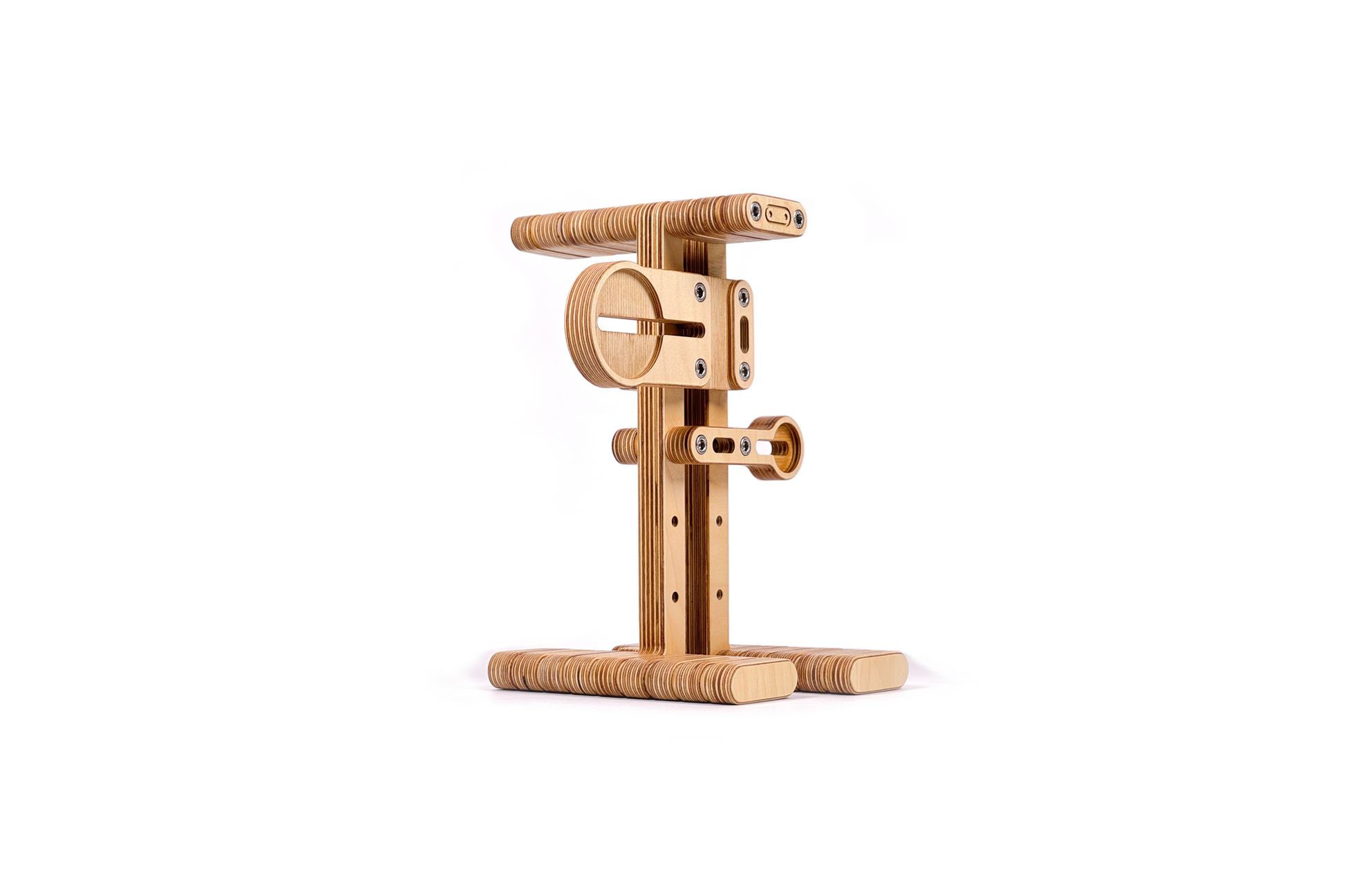 Plywood Headphone Stand Wide Head With Apple Watch Charger Base by Plyformers